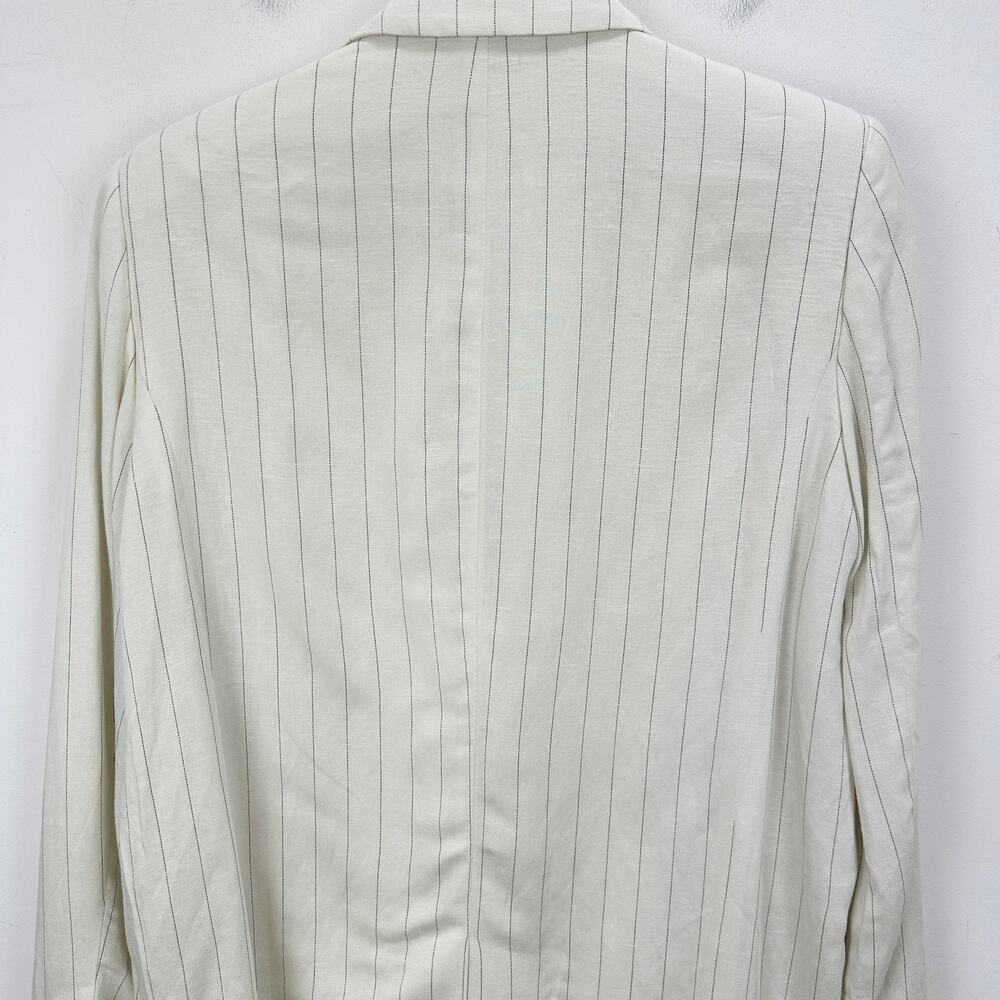 NEW Free People Crosby Blazer Jacket Oversized Linen Blend Ivory Relaxed Small - Picture 11 of 13